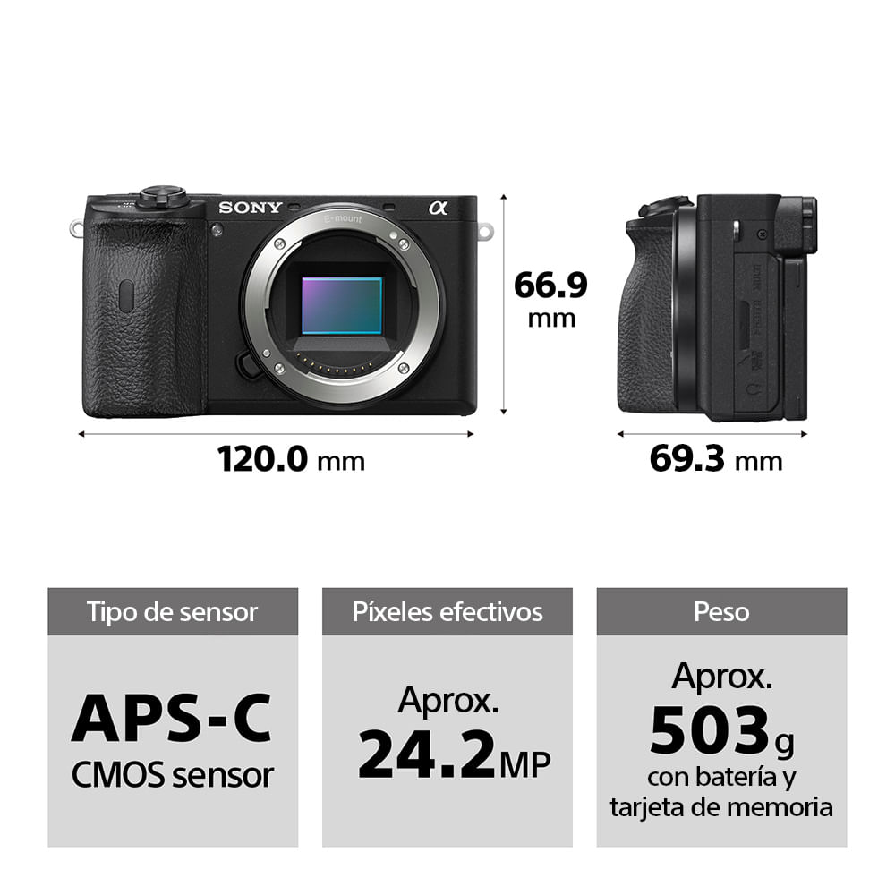 Cámara APS-C a6600 con montura tipo E de calidad | Sony Store Mexico - Sony Store México