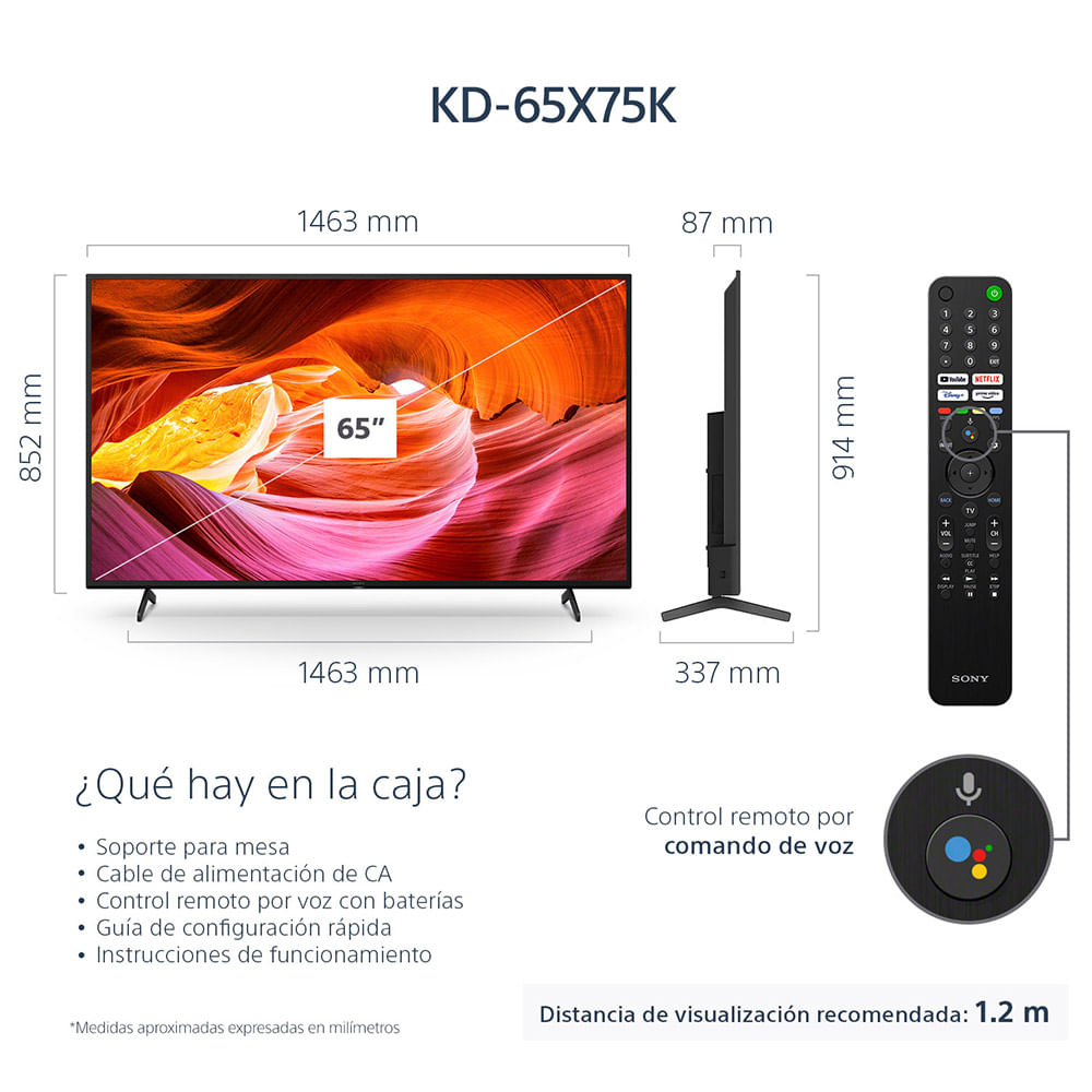 X75K | 4K Ultra HD | Alto rango dinámico (HDR) | Smart TV (Google TV) | Sony Mexico - Sony Store México