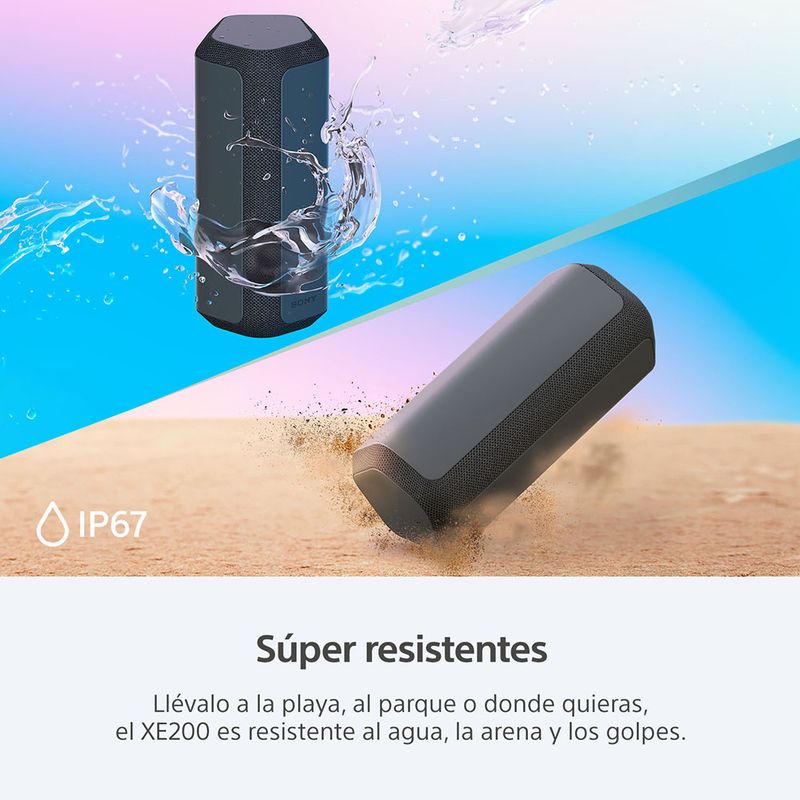 Bocina Bluetooth Portátil Sony SRS-XE200/B Resistente al Agua