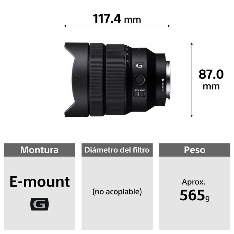 Lente Sony FE 12-24mm F4 G