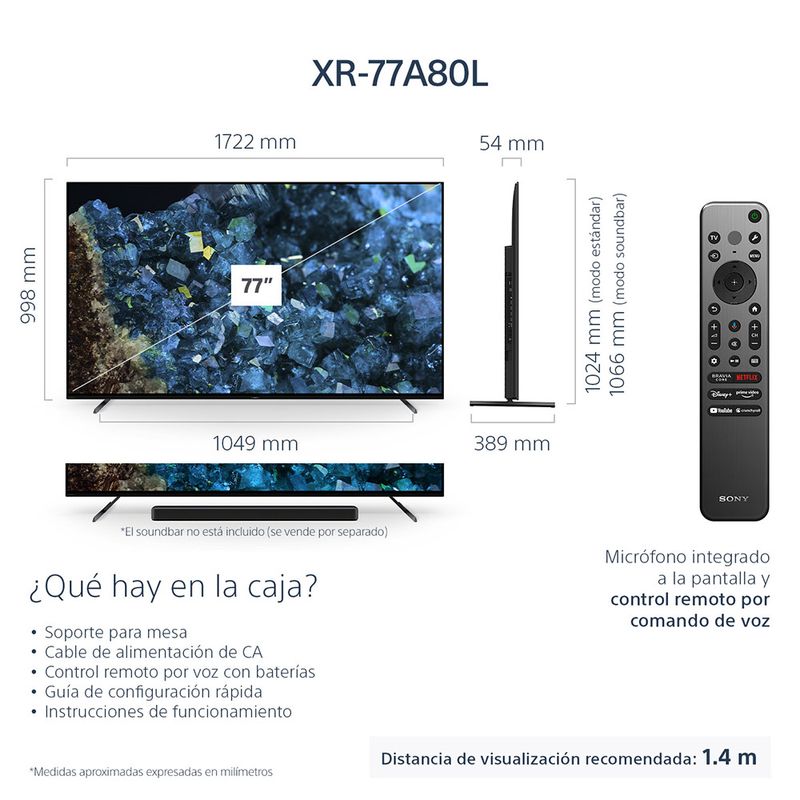 X80K, 4K Ultra HD, Alto rango dinámico (HDR)